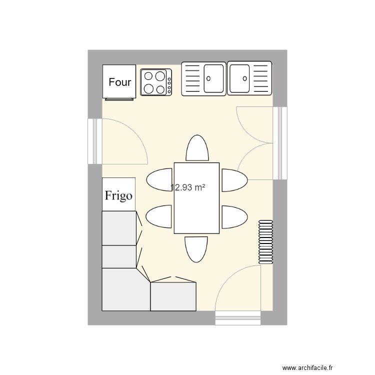 Cuisine. Plan de 0 pièce et 0 m2