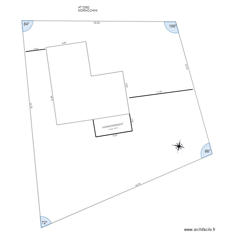 PLAN DE MASSE. Plan de 3 pièces et 897 m2