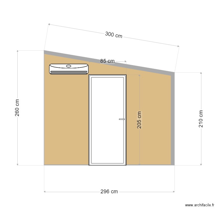 Arrière veranda 03 fevrier vue intérieur. Plan de 1 pièce et 7 m2