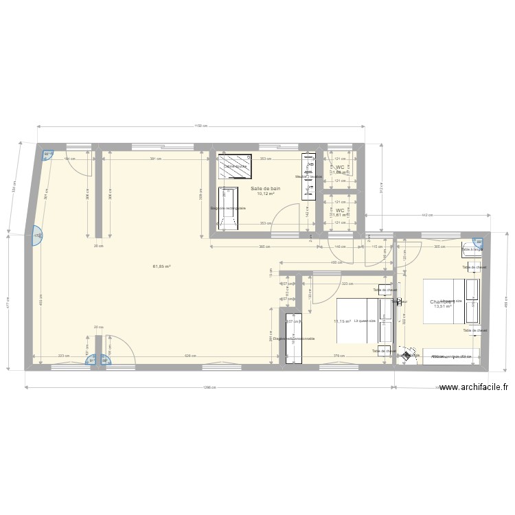 MEZEROLLES. Plan de 6 pièces et 100 m2