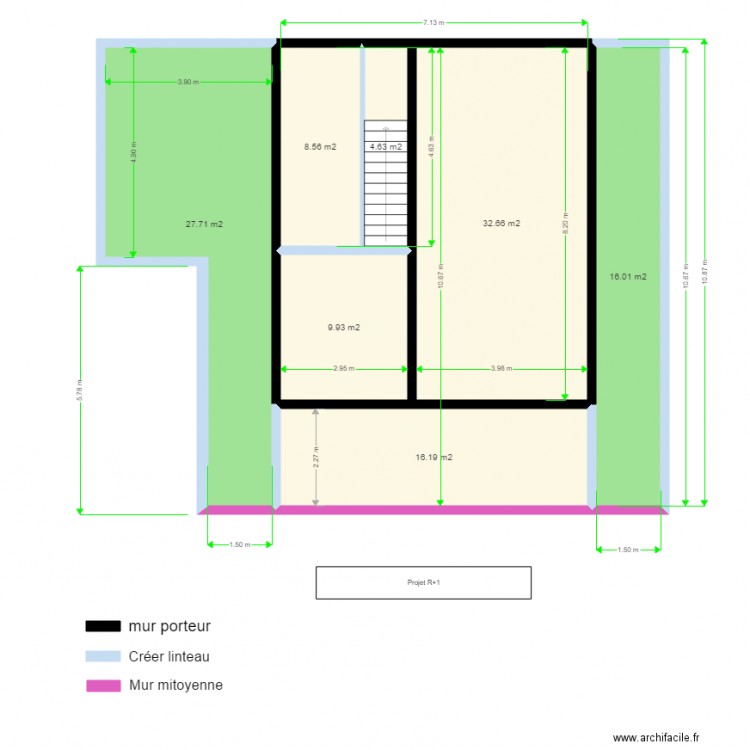 Plancher à l etage . Plan de 0 pièce et 0 m2