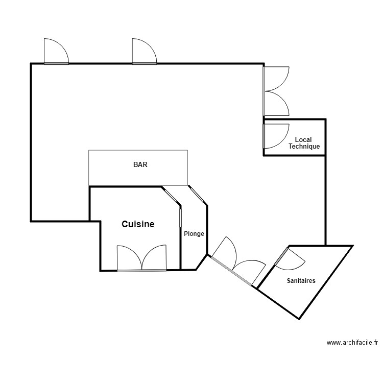 patatrak. Plan de 3 pièces et 59 m2