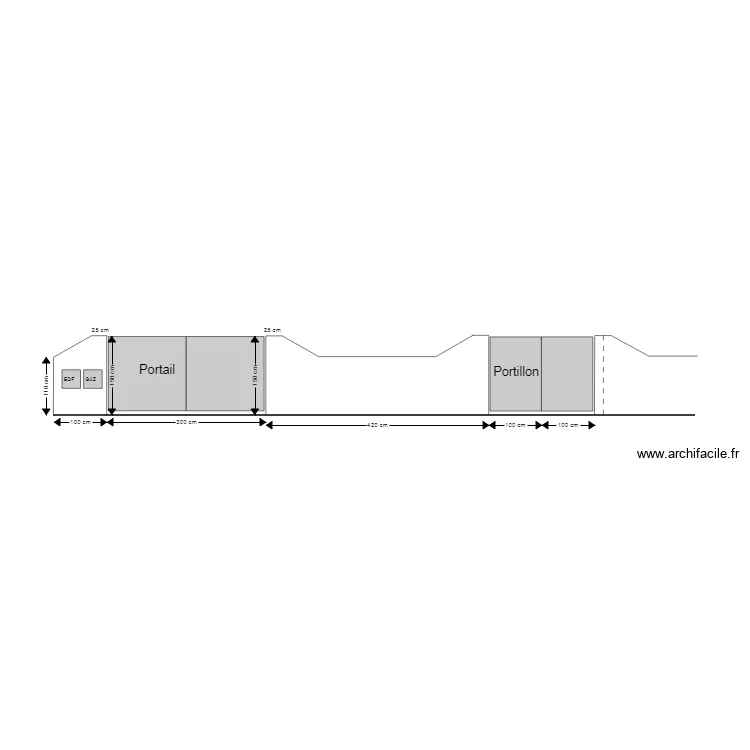 Cl&ocirc;ture Existante . Plan de 