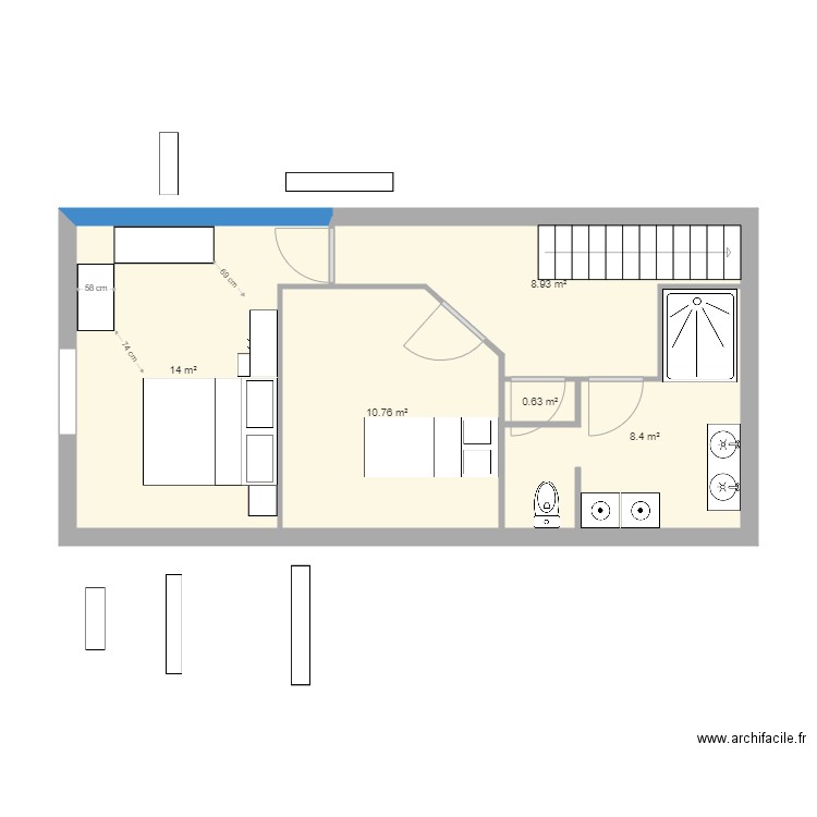 SEB ETAGE. Plan de 0 pièce et 0 m2