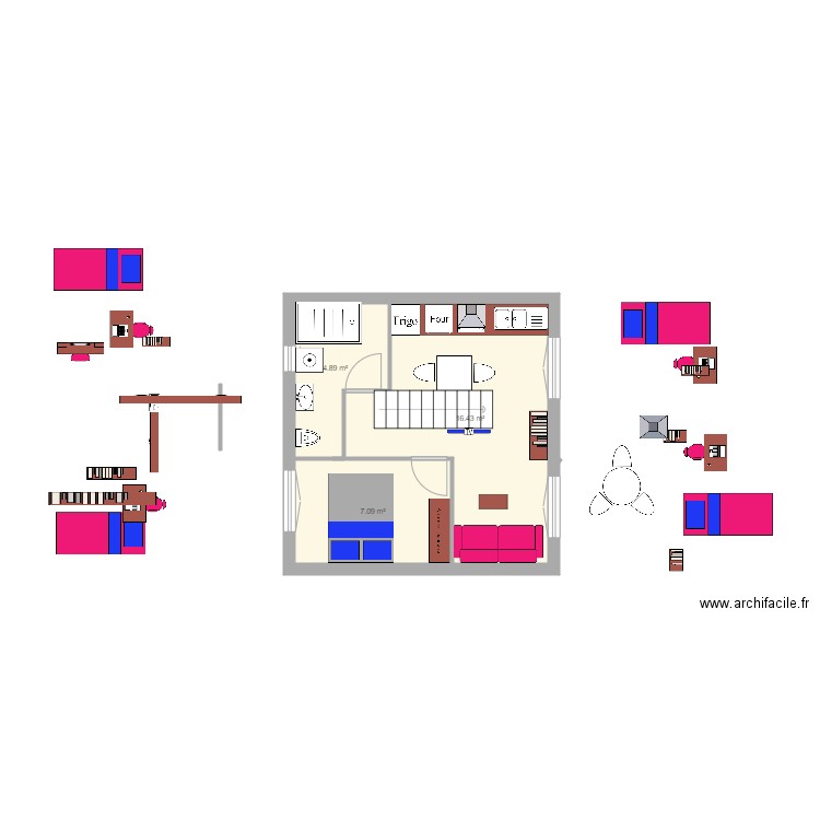 haut 55. Plan de 0 pièce et 0 m2