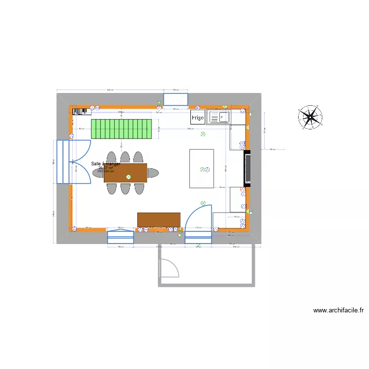 plan maison, RDC 1. Plan de 