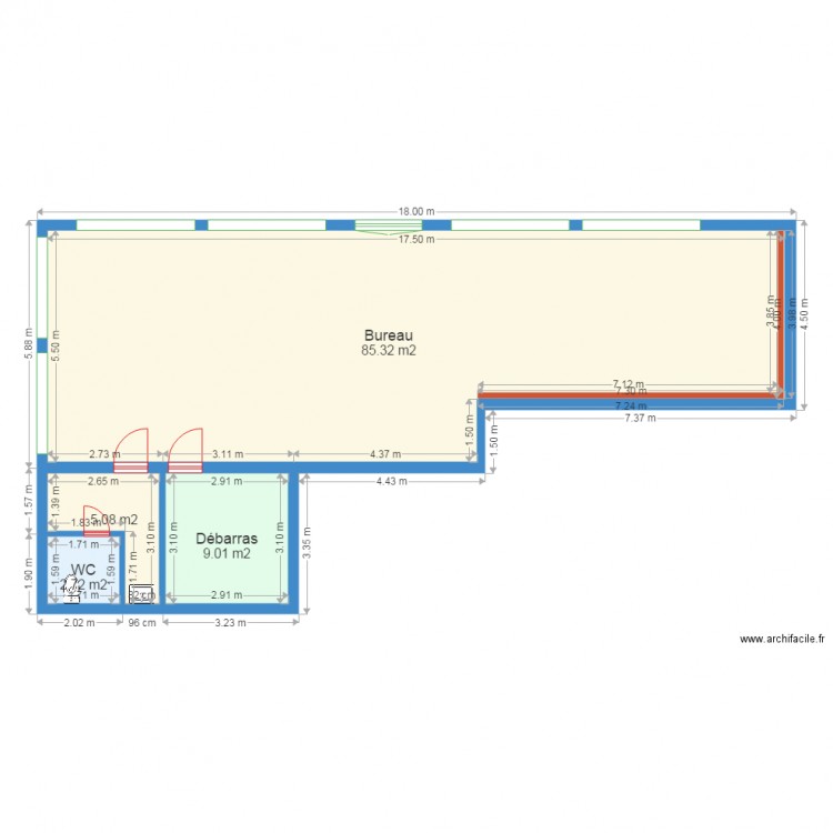 pecquencourt pizzeria projet. Plan de 0 pièce et 0 m2