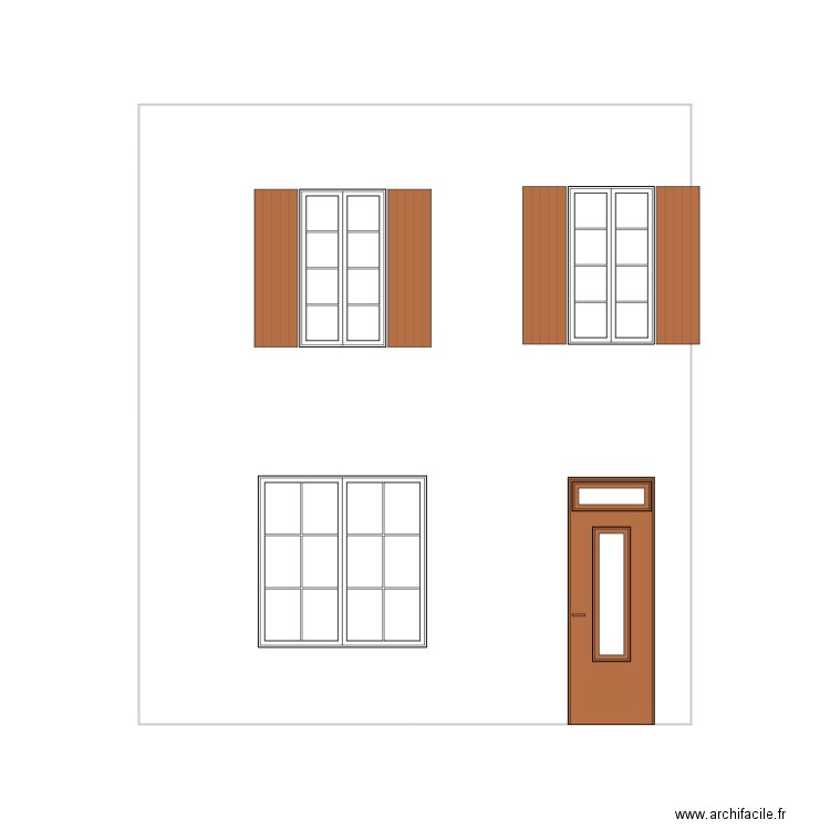 Plan façade avant Cadours 2. Plan de 0 pièce et 0 m2