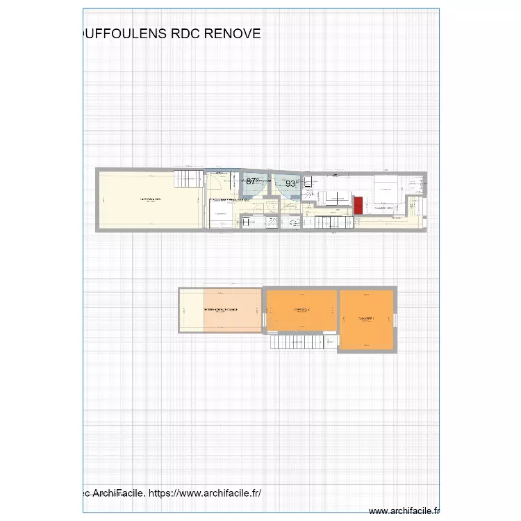 PLAN COUFFOULENS RENOVE. Plan de 