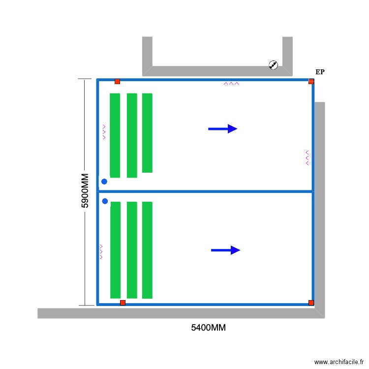 KOCKENPOO Loulé. Plan de 2 pièces et 34 m2