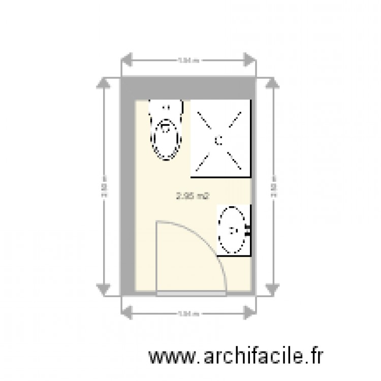 plan sdbTREVE  apres. Plan de 0 pièce et 0 m2