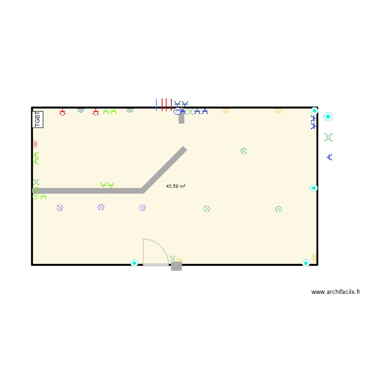 pool house . Plan de 0 pièce et 0 m2