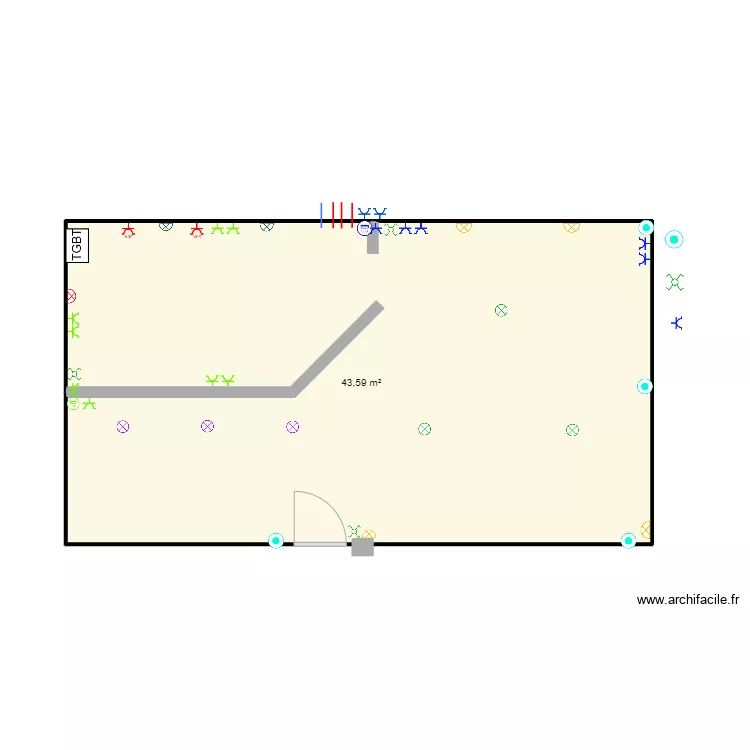 pool house . Plan de 