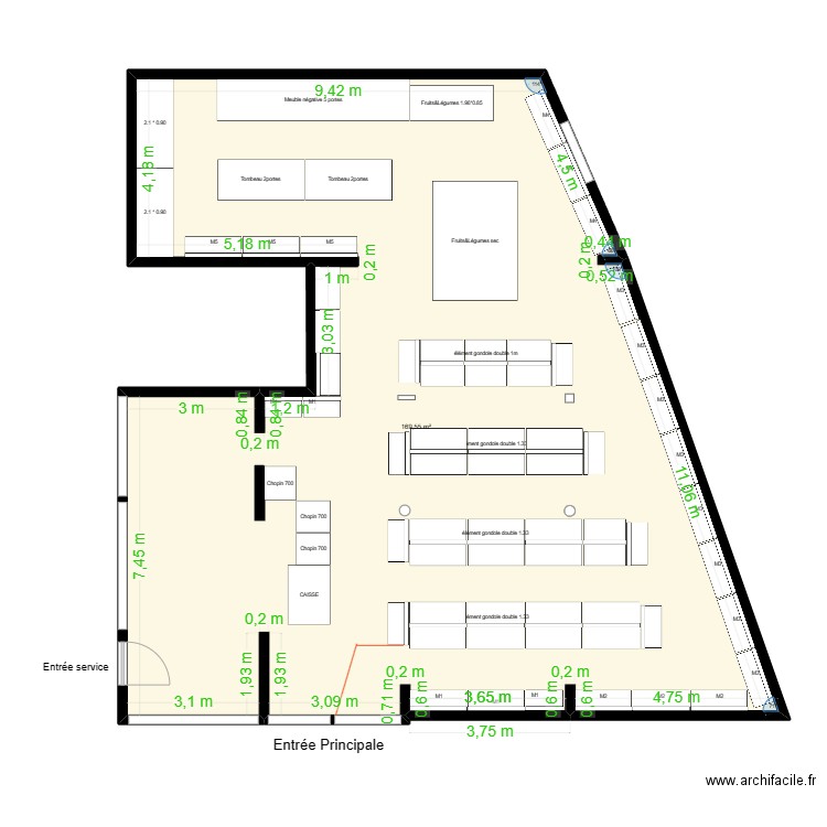 Bagatelle Implantation. Plan de 0 pièce et 0 m2