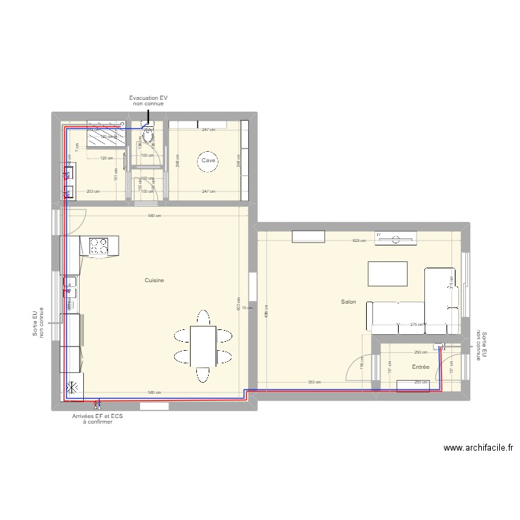 Bezier plomberie V2. Plan de 0 pièce et 0 m2