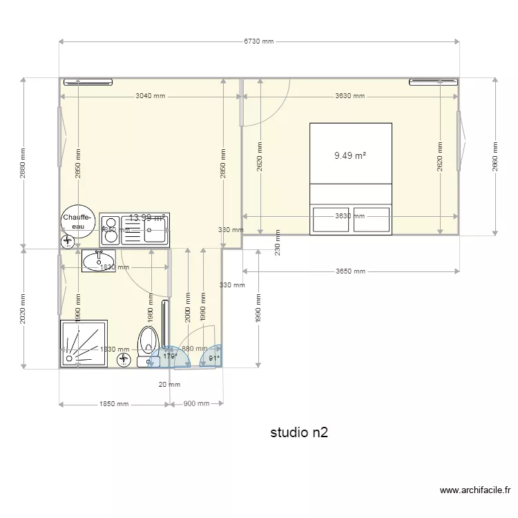 studio n2. Plan de studio n2. Plan de