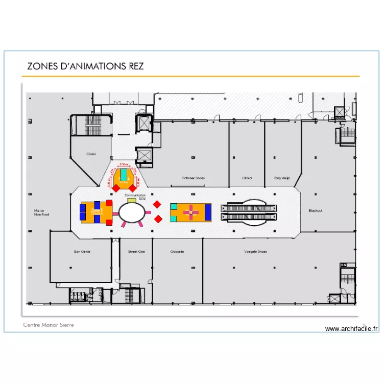 Manor Sierre plant apr&egrave;s rep&egrave;rage. Plan de 