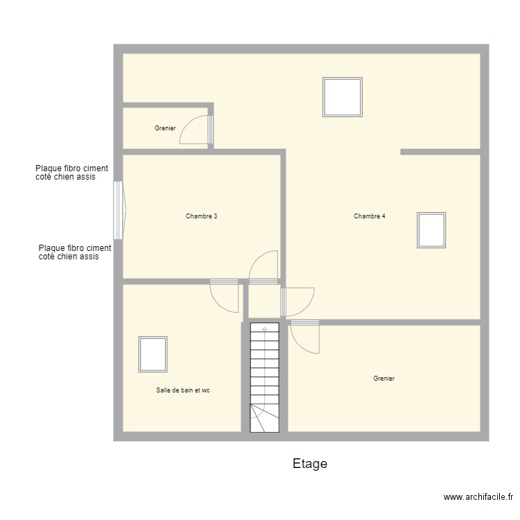 Croquis PRIOUX Etage. Plan de 0 pièce et 0 m2