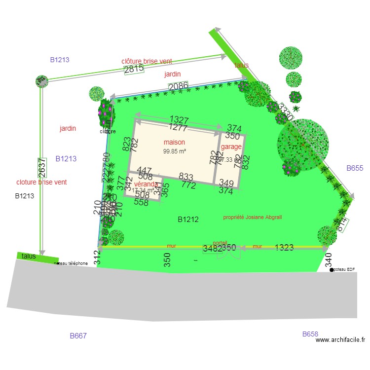 plan de masse avant projet 22. Plan de 0 pièce et 0 m2