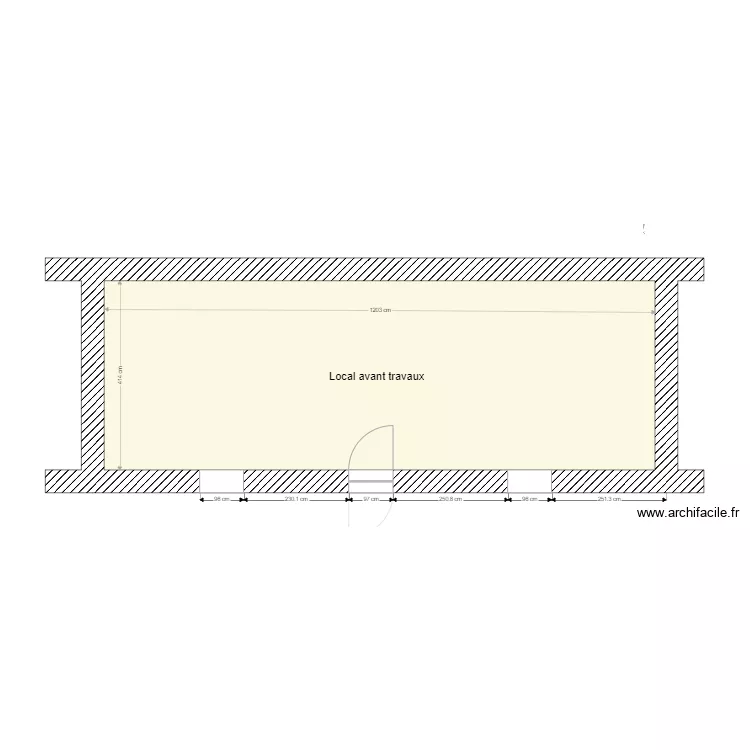 plan carole2 piece avant travaux. Plan de 