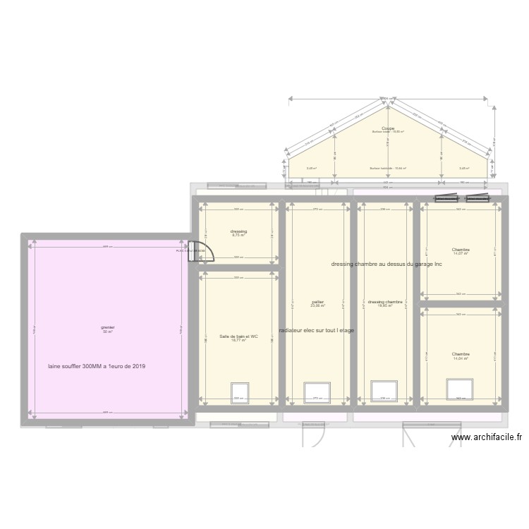 BERRONDEAU. Plan de 15 pièces et 312 m2