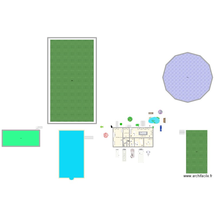 club. Plan de 9 pièces et 565 m2