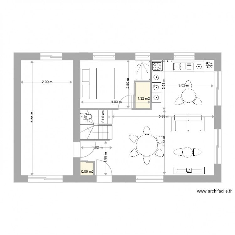 Montgeron RDC 1. Plan de 0 pièce et 0 m2