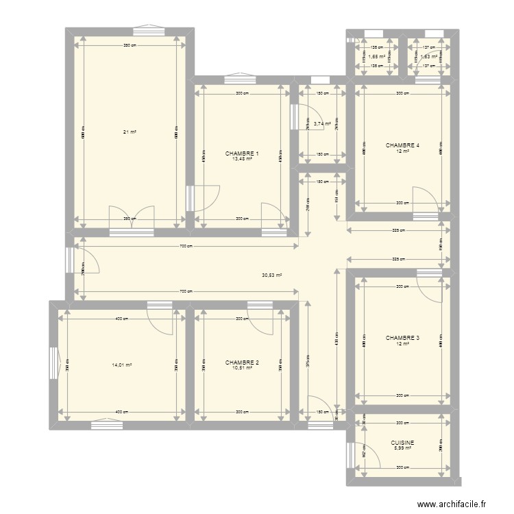 YANCOUBA. Plan de 11 pièces et 127 m2