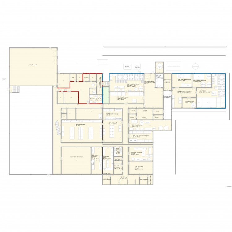 V9962 Agrandissement  Fonct CROCMO GMP dans 14 000p2  V9962. Plan de 0 pièce et 0 m2