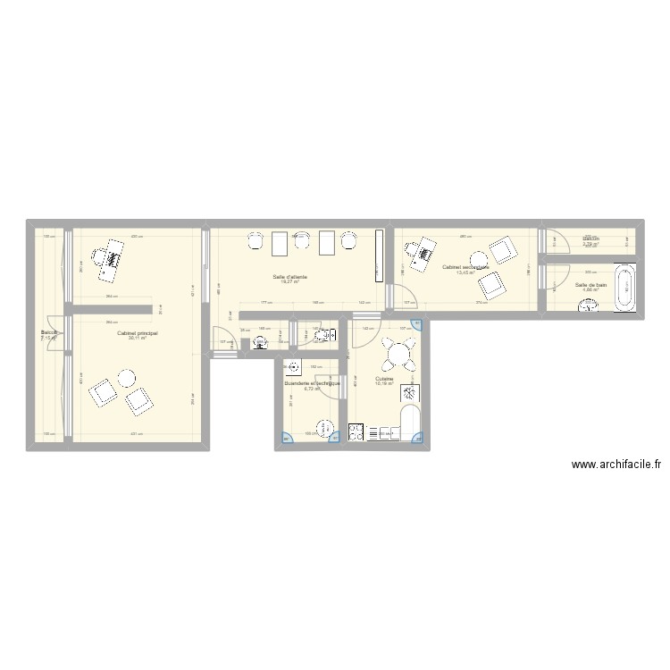 RL1.2. Plan de 8 pièces et 95 m2