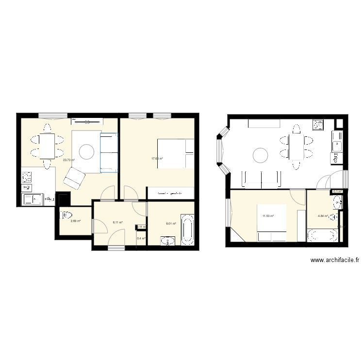 Appartement 125 et Appartement 8ème. Plan de 0 pièce et 0 m2