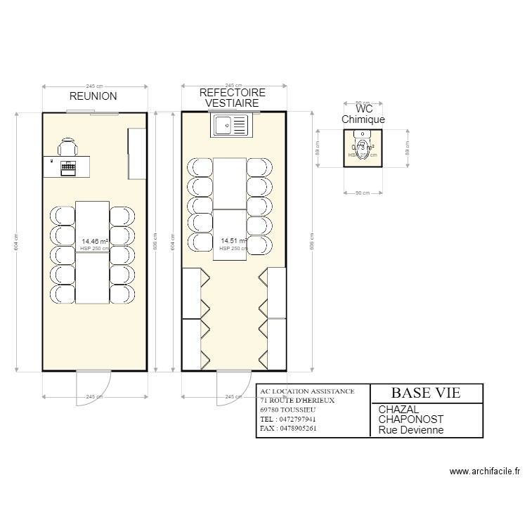 CHAZALL CHAPONOST. Plan de 0 pièce et 0 m2