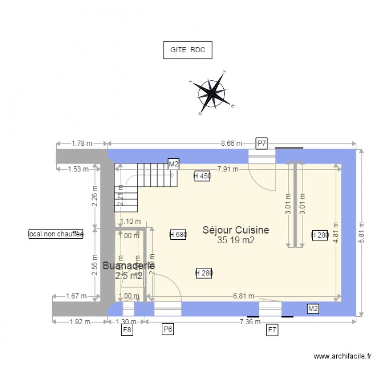 Souleres. Plan de 0 pièce et 0 m2