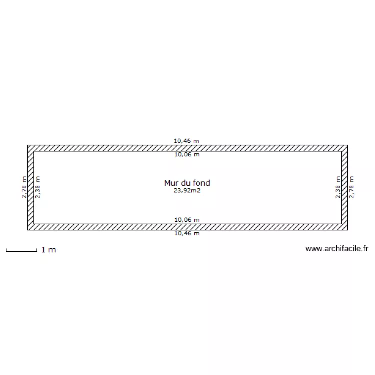 Mur du fond. Plan de 