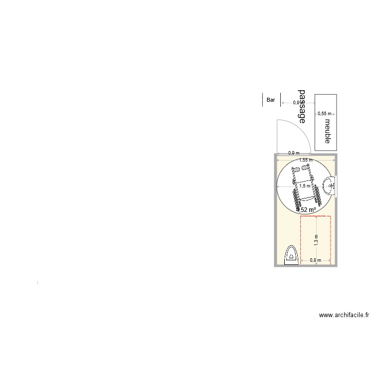 SANITAIRES 1 nouveaux. Plan de 0 pièce et 0 m2