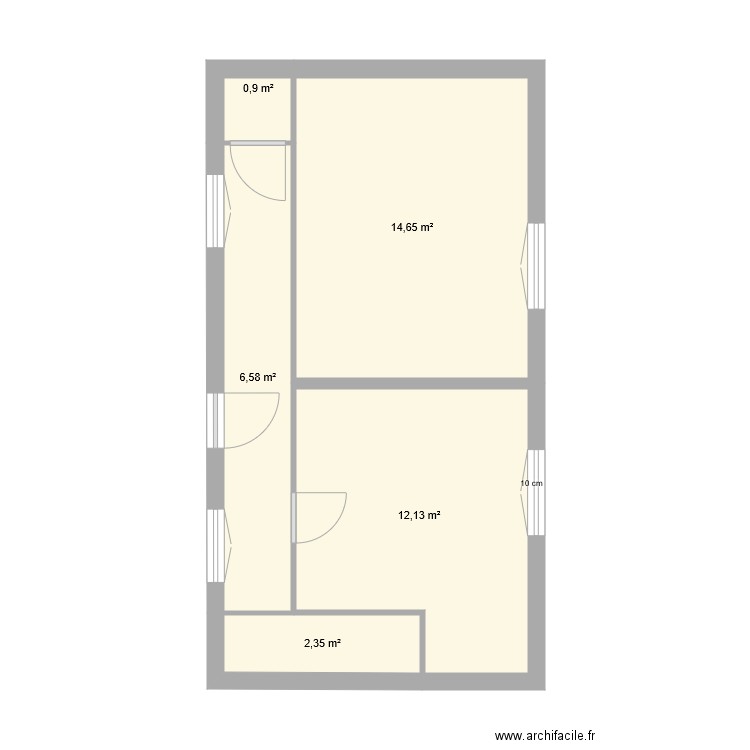 maison la grand croix. Plan de 5 pièces et 37 m2