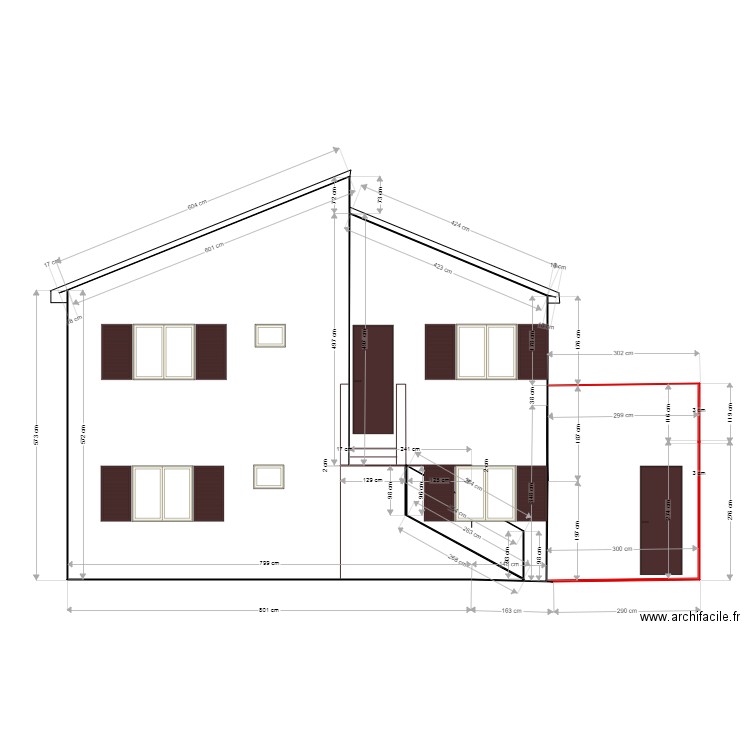 facade 4e. Plan de 0 pièce et 0 m2