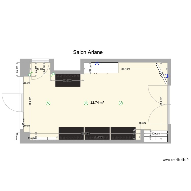 Salon Ariane 2. Plan de 0 pièce et 0 m2