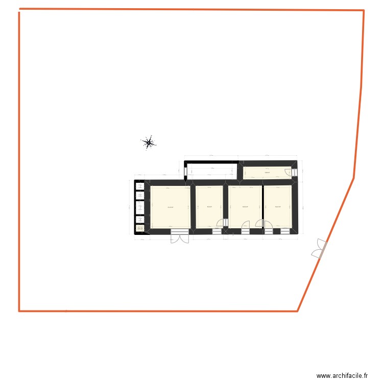 DORDIVES   existant DEMANDE TRAVAUX. Plan de 0 pièce et 0 m2