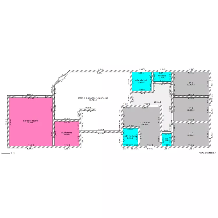 maison malou. Plan de 
