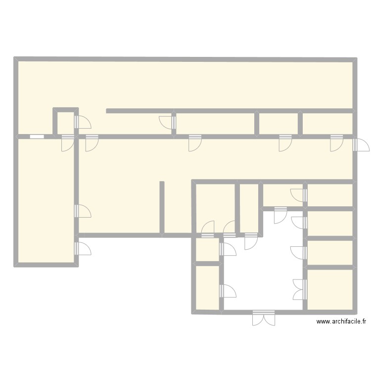 Cuisine A. Plan de 16 pièces et 228 m2