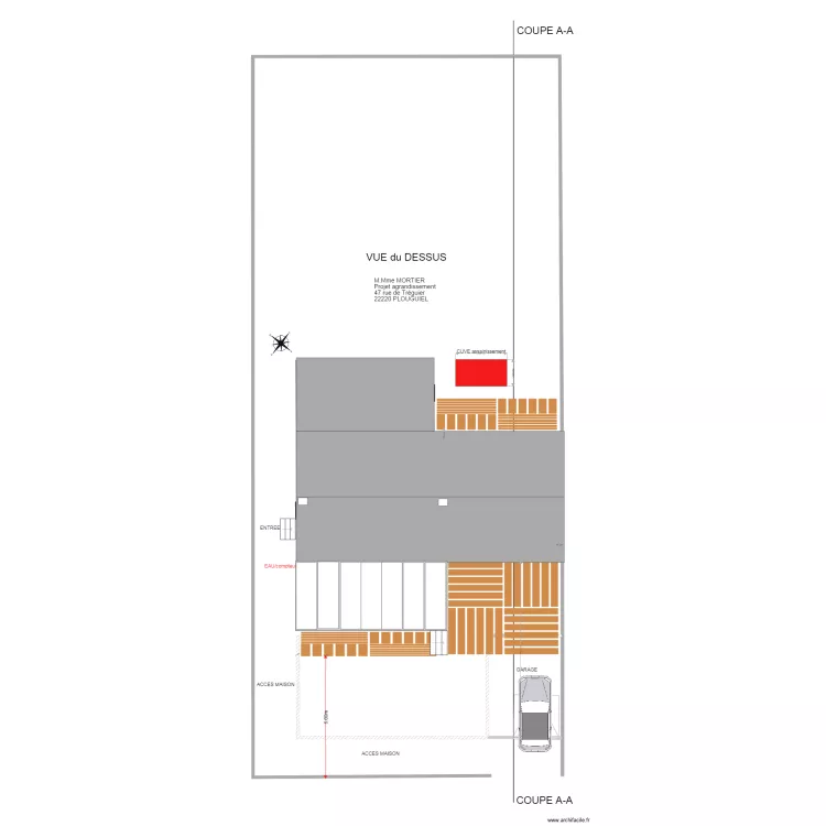 PLOUGUIEL vue du dessus. Plan de 
