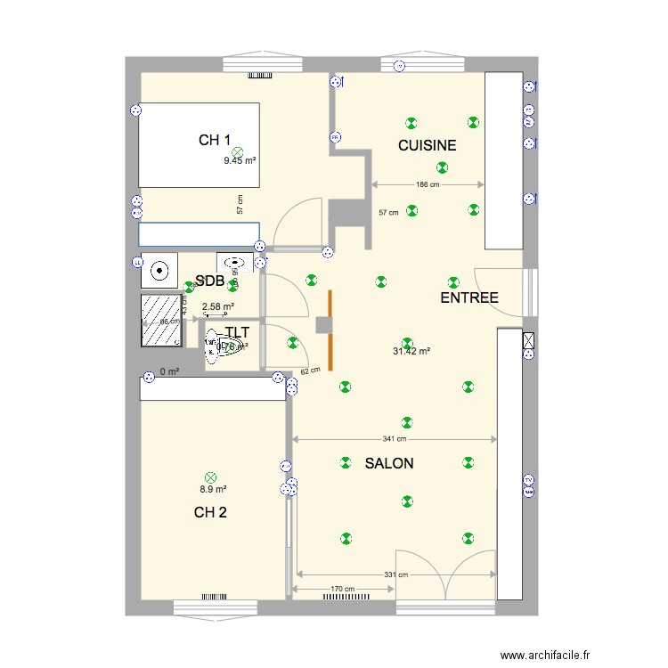 LA MUL plan modif. Plan de 0 pièce et 0 m2