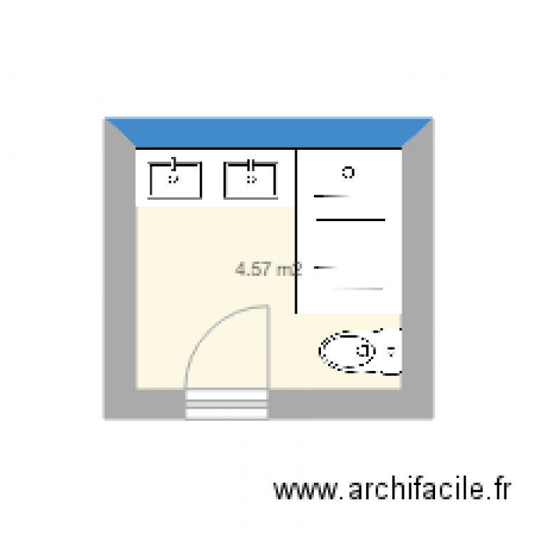 Toilettes Chambre - Plan dessiné par YourHouse11