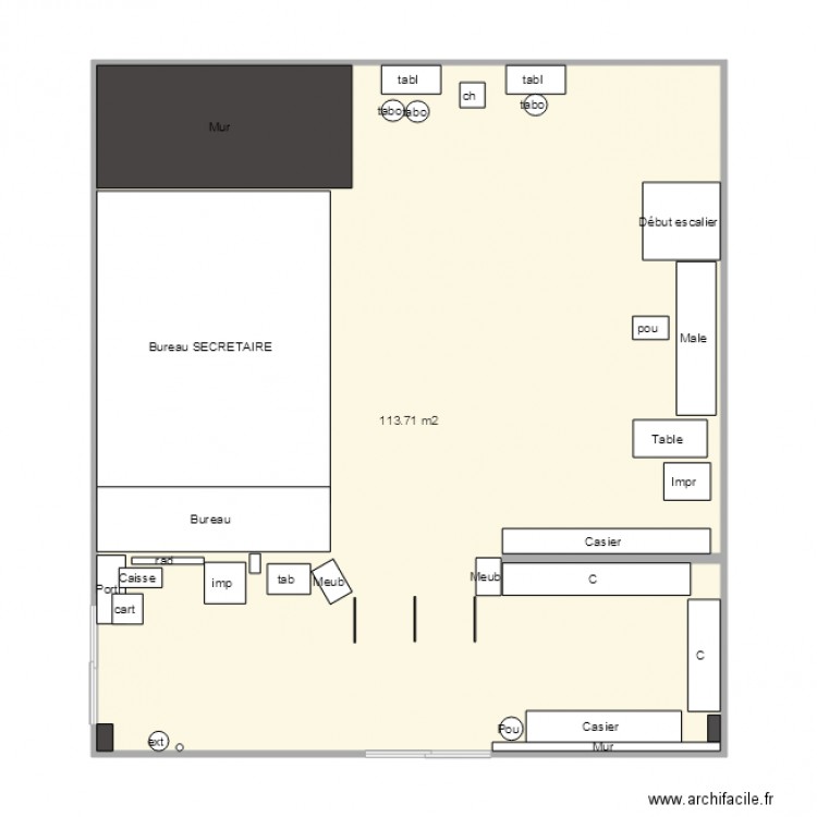 biblio. Plan de 0 pièce et 0 m2