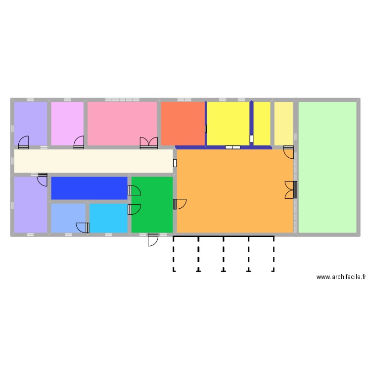 TFA. Plan de 14 pièces et 272 m2
