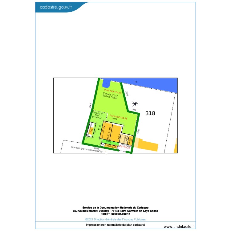 plan de masse chalet 50. Plan de 3 pièces et 46 m2