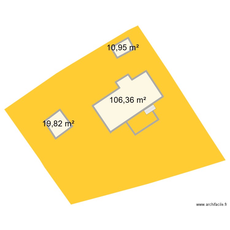 RANCE jardin. Plan de 3 pièces et 137 m2
