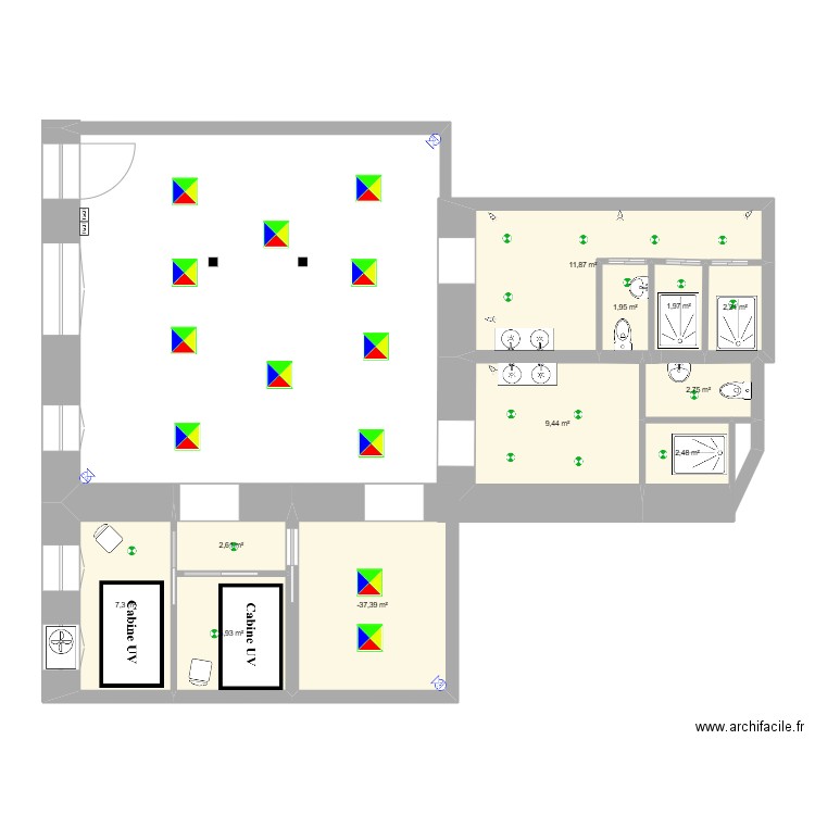 FLOW nouv 5. Plan de 11 pièces et 60 m2
