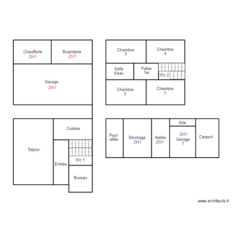 QUIMPER GOUALCH. Plan de 20 pièces et 110 m2